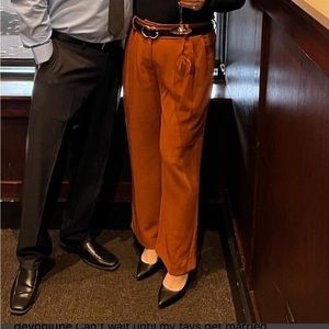 Nine West burnt orange wide leg pants size 12